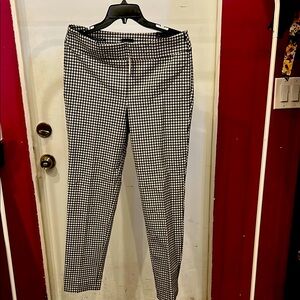Black and White Houndstooth Women Pants